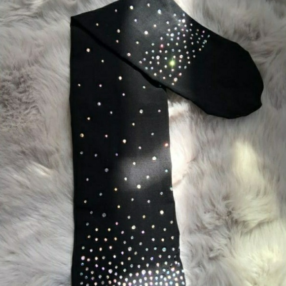 ✔SOLD on Ⓜ✔Super Sexy Rhinestone Black Stockings  - Picture 4 of 8